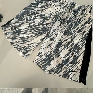 Nike Black and White Dri-FIT Shorts